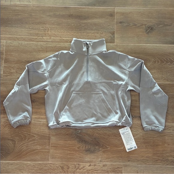 Lululemon Brushed Softstreme Half-Zip Size 6 - Riverstone NWT - Picture 2 of 3